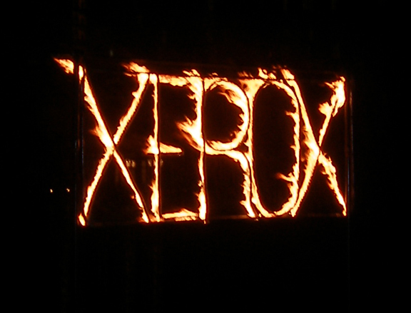 fire sign with firerope