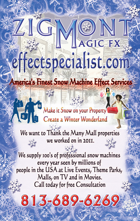 Snow machine for  mall