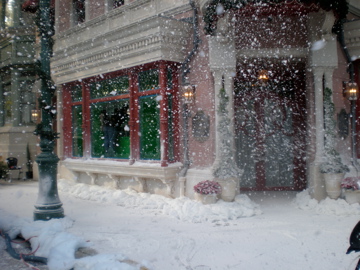 Snow machine  in a TV shoot