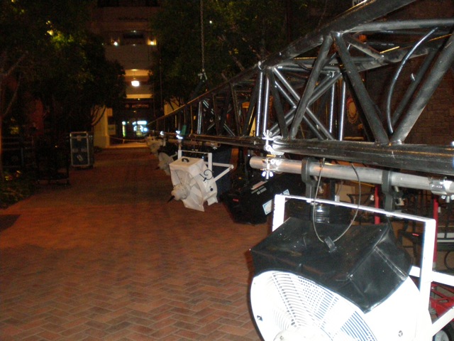 fake snow machines at the gaylord national resort